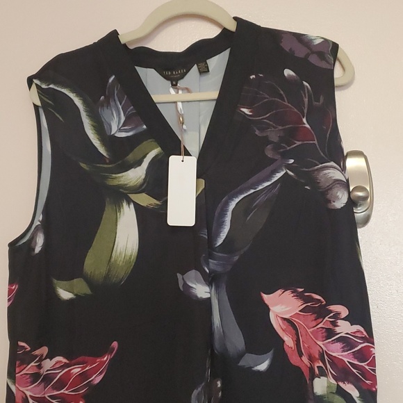 Ted Baker London Floral Blouse - Size 5 - Picture 3 of 6